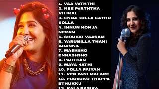 Shweta Mohan Hits | love songs ❤ | Jukebox tamil | SLX BGM  #love #shweta #lovesong #song