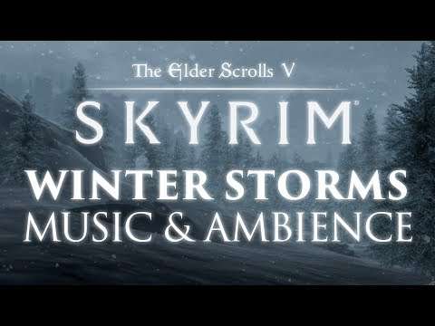 The Elder Scrolls: Skyrim | Winter Storms Music & Ambience   12 Peaceful Scenes