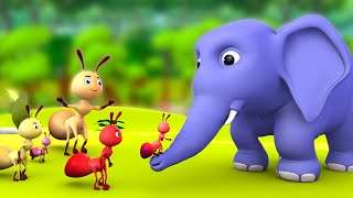 The Elephant & Ant 3D Animated Hindi Moral Stories for Kids – घमंडी हाथी और चींटी हिन्दी कहानी Tales