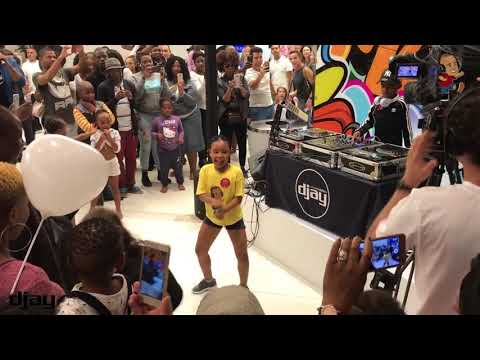 DJ Arch Jnr Performing At Sandton City Mall Fun District Launch With His Dancer BK.